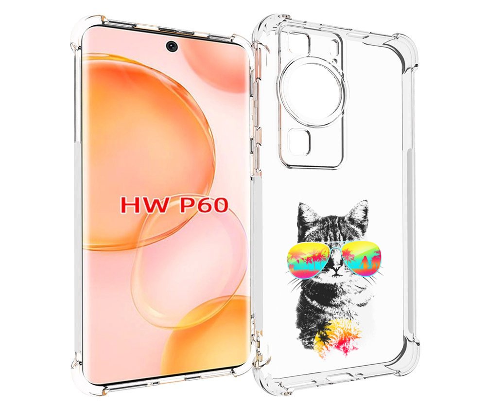 

Чехол MyPads крутой кот для Huawei P60, Tocco