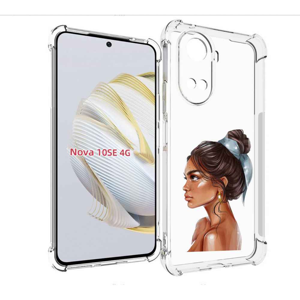 

Чехол MyPads Девушка-с-повязкой женский для Huawei Nova 10 SE, Прозрачный, Tocco