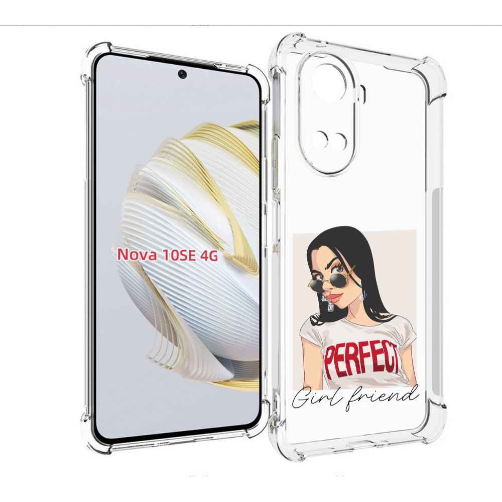 

Чехол MyPads Девушка-с-сережками женский для Huawei Nova 10 SE, Прозрачный, Tocco