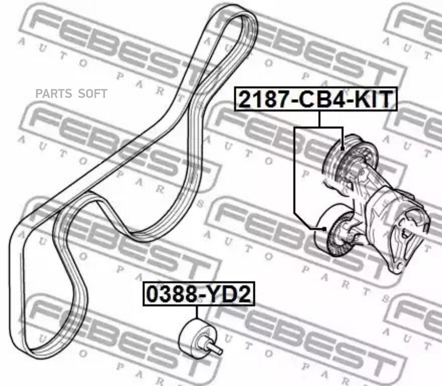 

Ролик Натяжной Комплект Febest 2187Cb4Kit