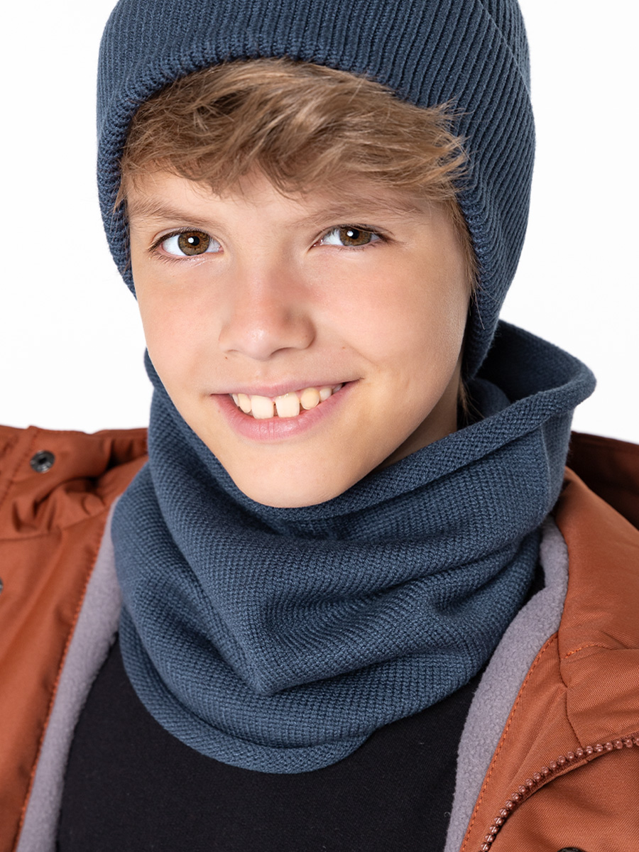 

Снуд детский NIKASTYLE 17м11124, джинс, onesize, Синий, 17м11124