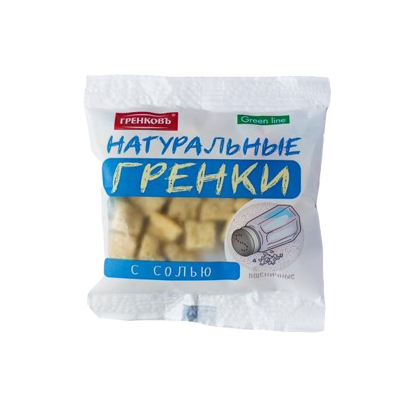 

Гренки пшеничные Гренковъ порционные с солью 75 г