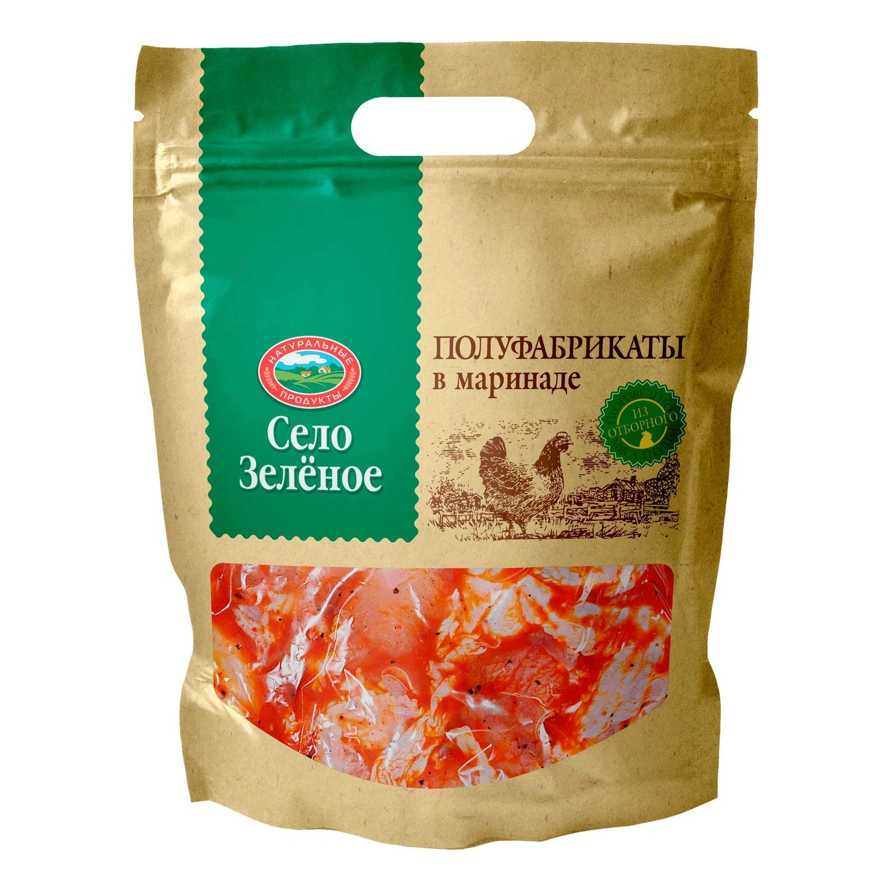 

Шашлык куриный Село зеленое в горчично-пряном маринаде охлажденный 1 кг