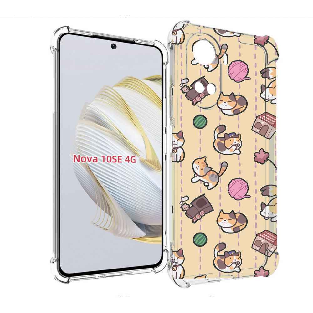

Чехол MyPads Котики-клубочки для Huawei Nova 10 SE, Прозрачный, Tocco