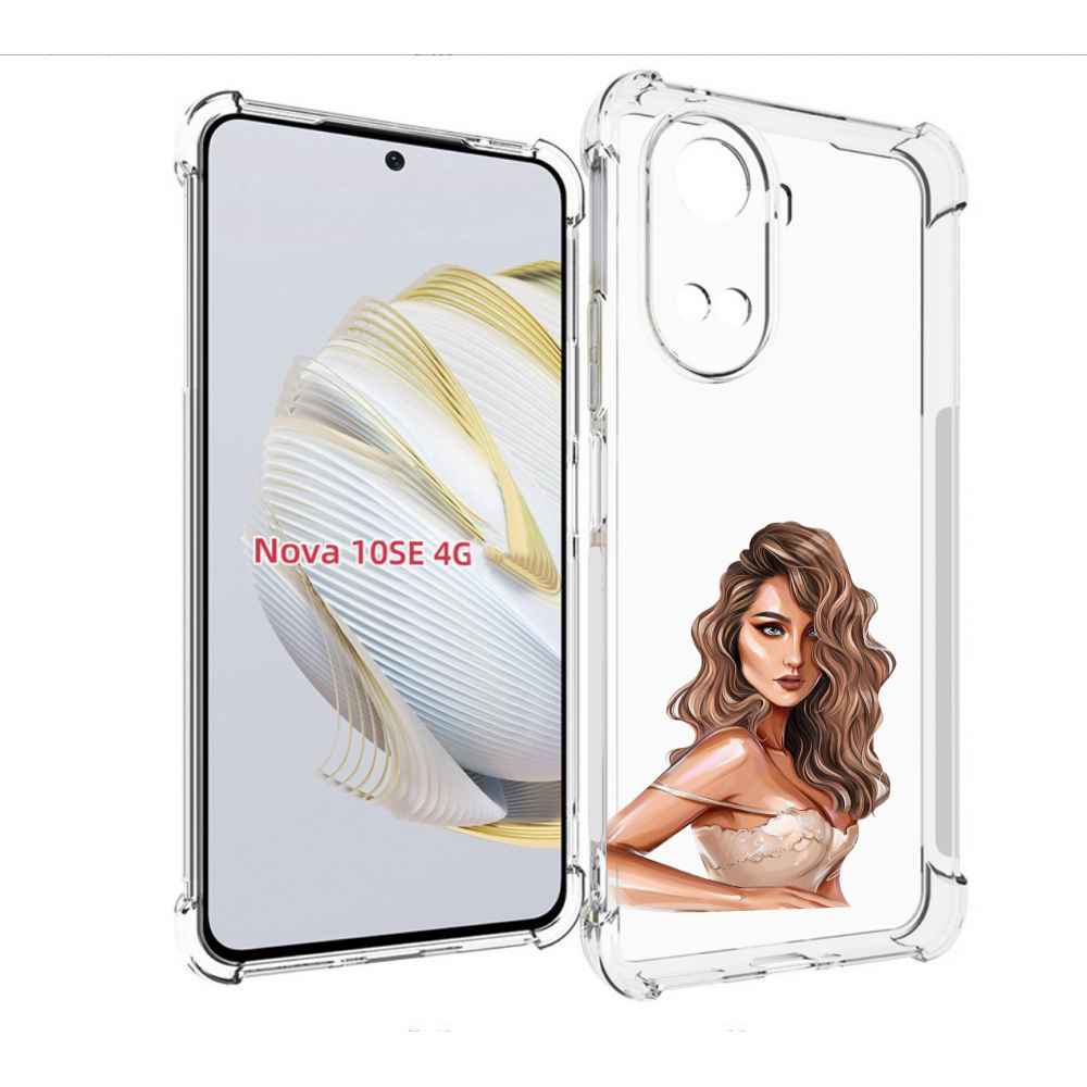 

Чехол MyPads Кудрявая-девушка женский для Huawei Nova 10 SE, Прозрачный, Tocco
