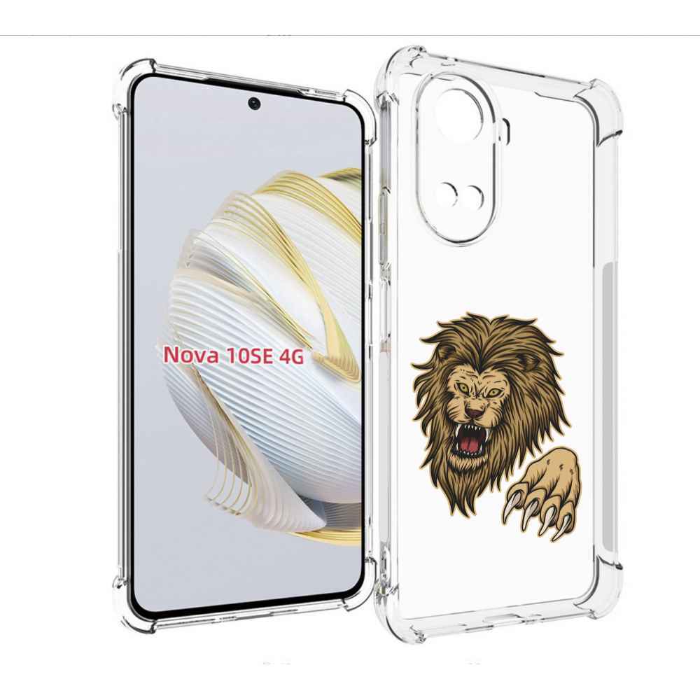 

Чехол MyPads Лев-завоеватель мужской для Huawei Nova 10 SE, Прозрачный, Tocco