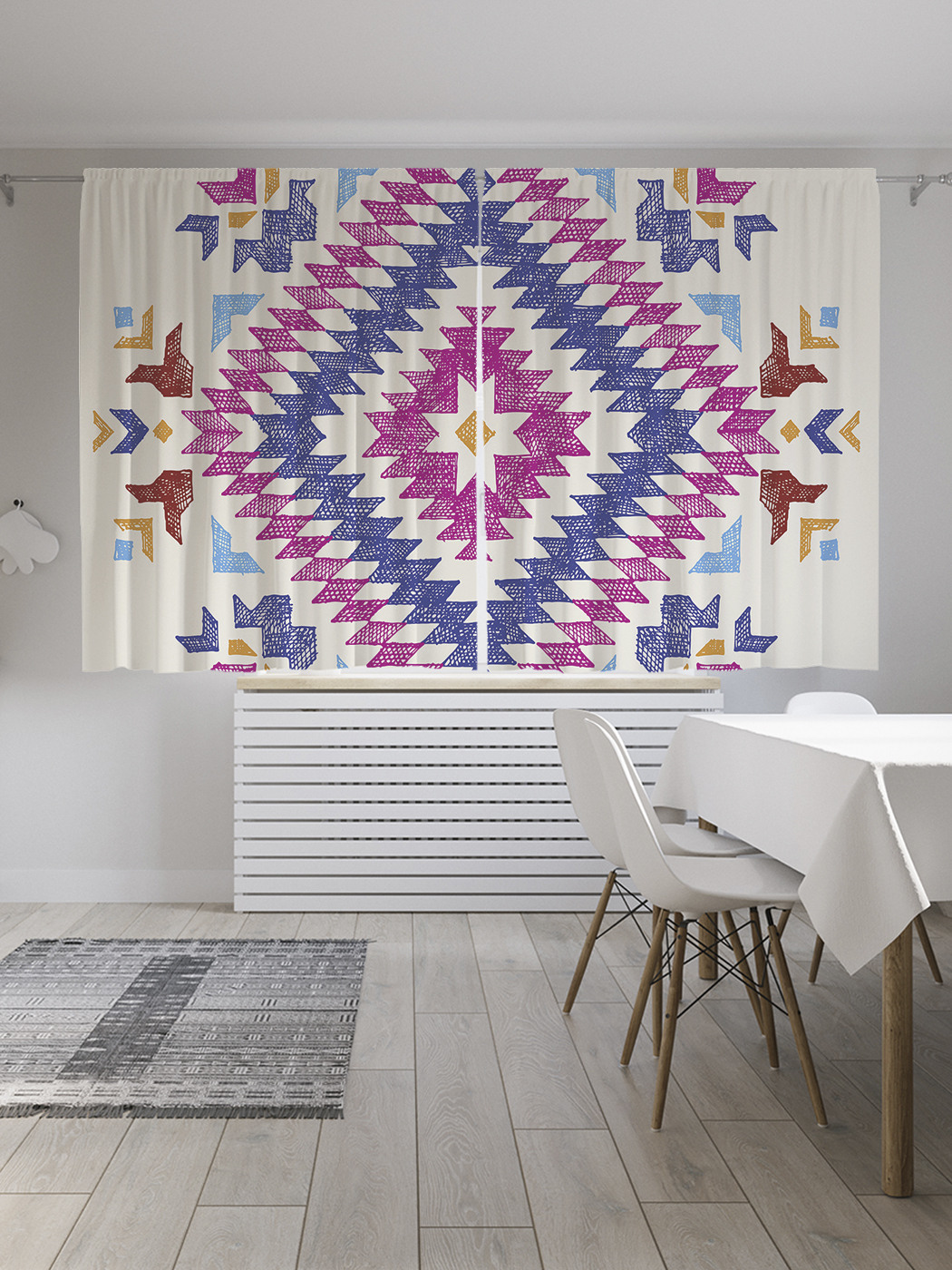 

Шторы с фотопечатью JoyArty "Племенной элемент" из сатена, 290х180 см