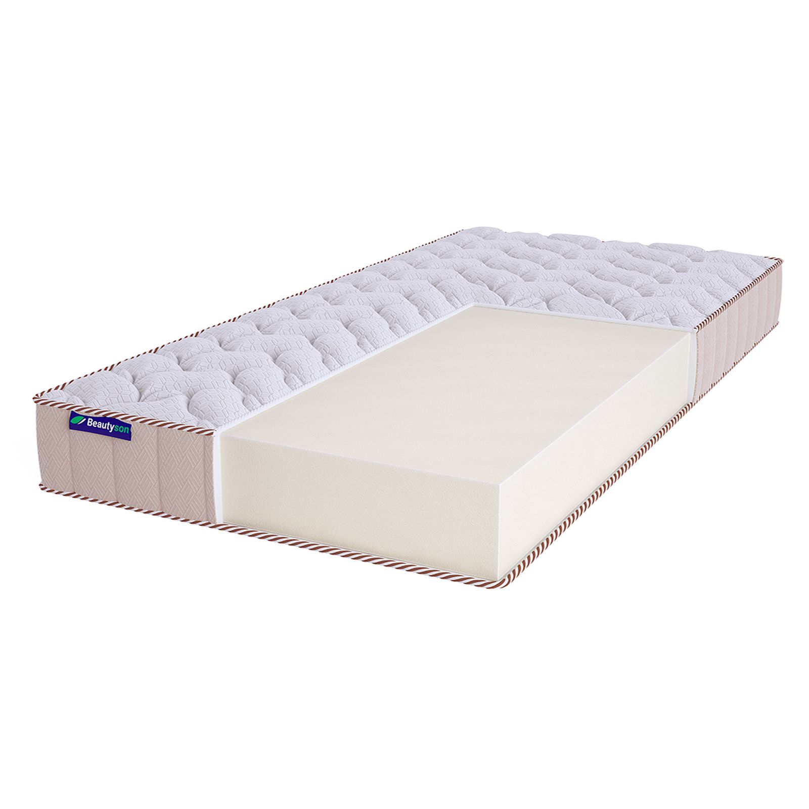 

Матрас BeautySon Roll Foam Hard 14 Lux бесклеевой 180x185, Белый, Roll Foam Hard 14 Lux