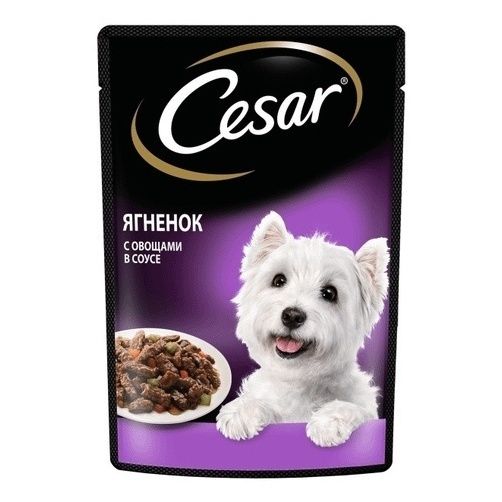 

Влажный корм Cesar ягненок с овощами для собак 85 г х 28 шт