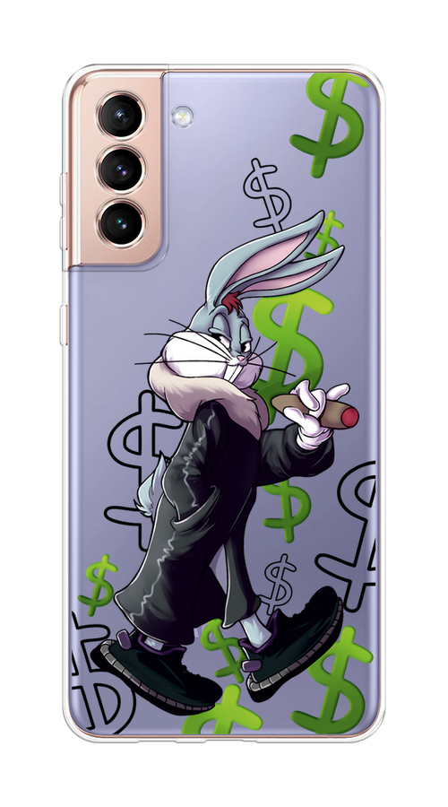 

Чехол на Samsung Galaxy S21 Plus "Rich Bugs Bunny", Зеленый;черный;голубой, 2102150-6