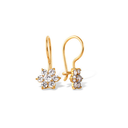

Серьги детские из золота НАШЕ ЗОЛОТО ЮПС1020366, фианит, ЮПС1020366
