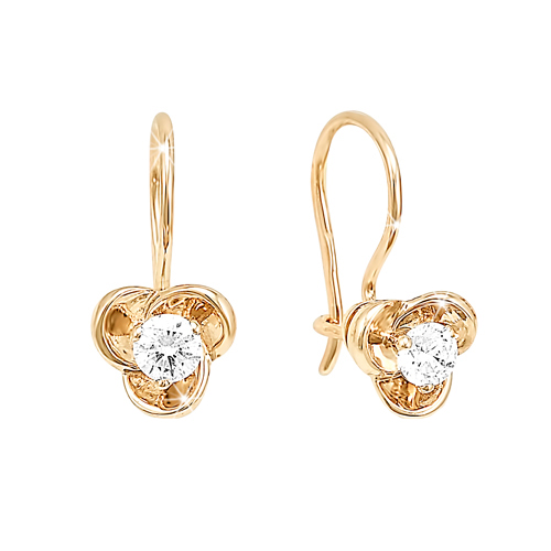 

Серьги детские из золота НАШЕ ЗОЛОТО 2И12-0528, фианит, 2И12-0528