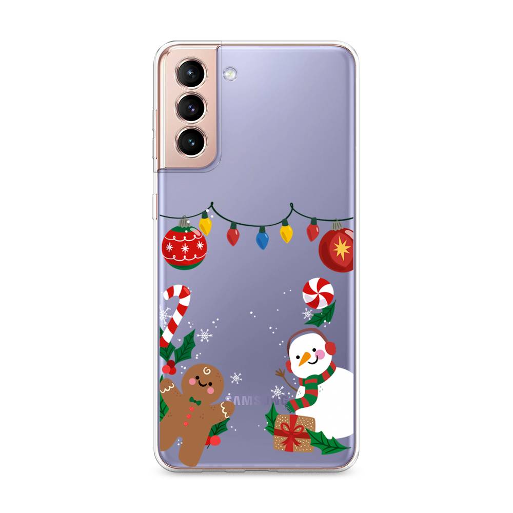 

Чехол на Samsung Galaxy S21 Plus Новогоднее настроение, Коричневый;красный;зеленый, 2102150-5