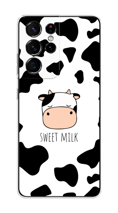 

Чехол на Samsung Galaxy S21 Ultra Sweet milk, Розовый;белый;черный, 2102250-1