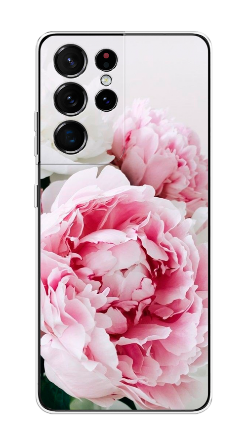 

Чехол на Samsung Galaxy S21 Ultra Розовые и белые пионы, Розовый;белый, 2102250-2