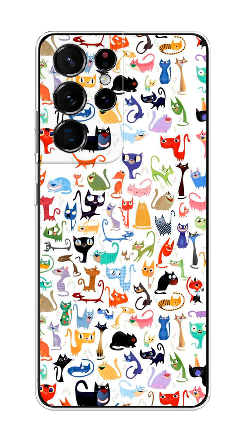 

Чехол на Samsung Galaxy S21 Ultra "Цветные коты", Разноцветный, 2102250-1