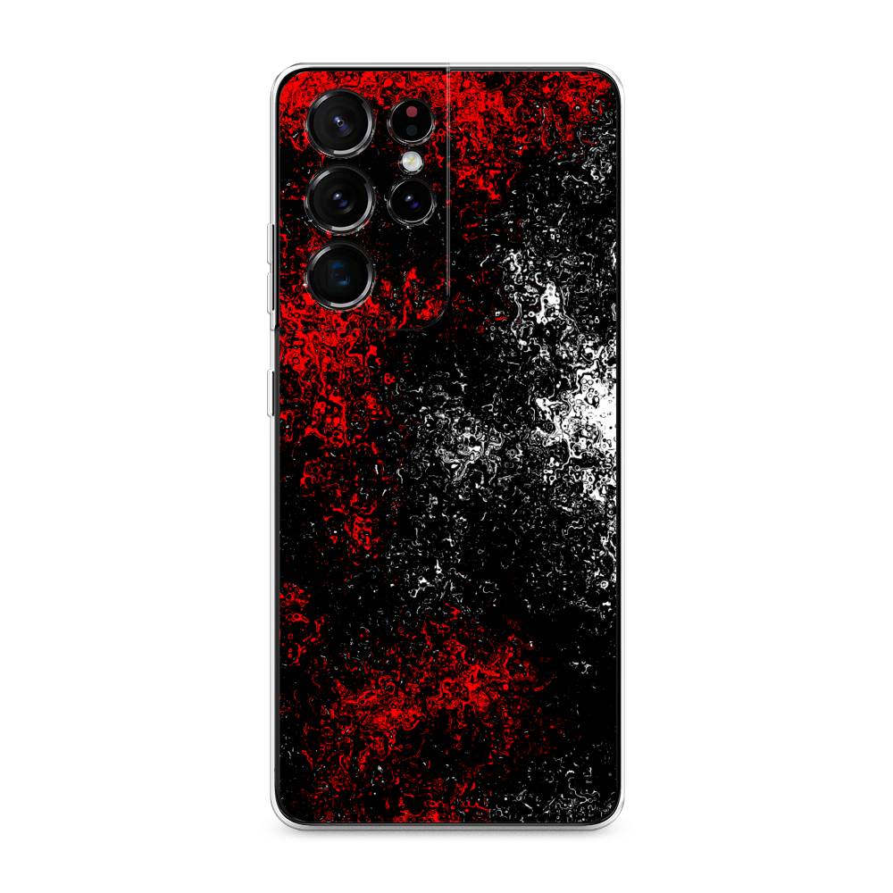 

Чехол на Samsung Galaxy S21 Ultra "Монотипия", Красный;черный;белый, 2102250-3