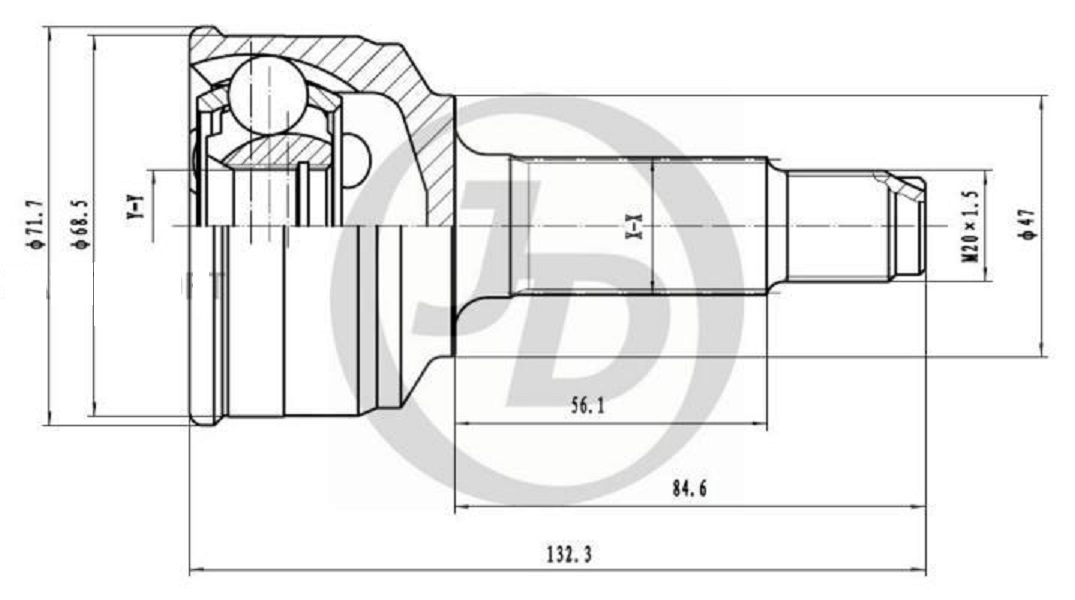 

JUST DRIVE JCT0095A ШРУС внешний ABS 151512