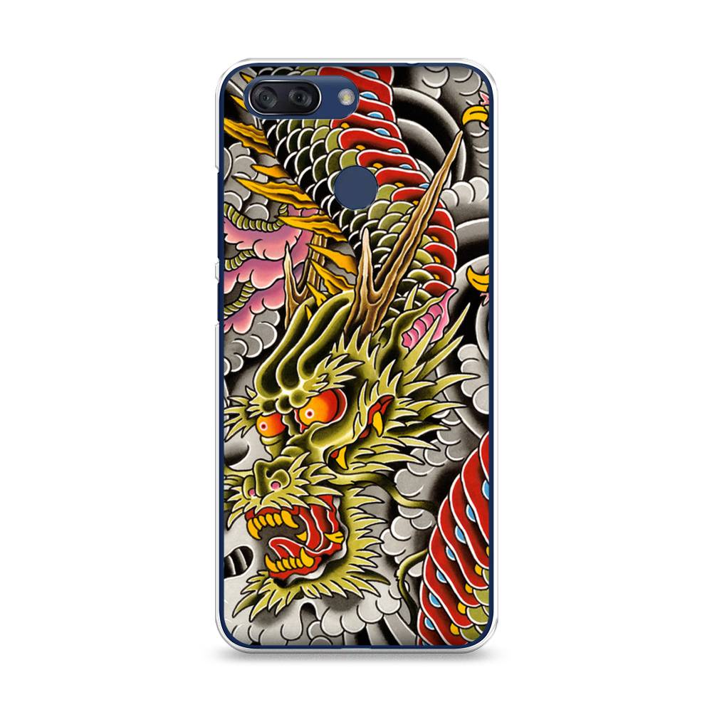 

Чехол на ZTE Blade V9 Vita Японский дракон, Желтый;розовый;красный, 132550-4