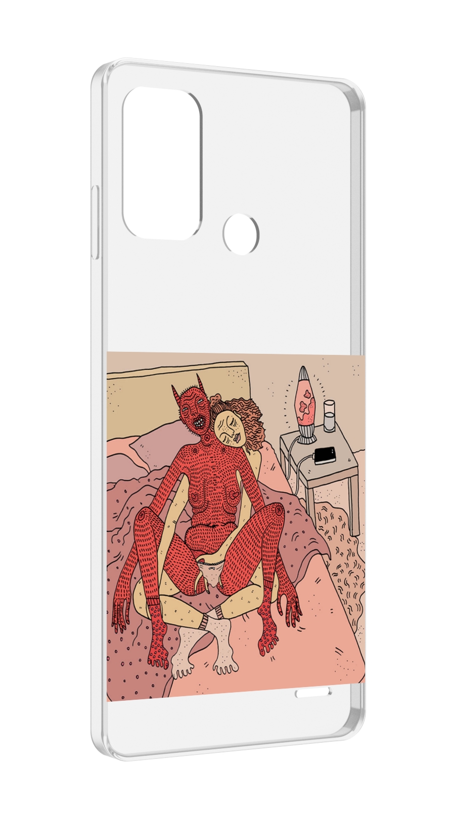 

Чехол MyPads девушка-без-кожи для ZTE Blade A52, Прозрачный, Tocco