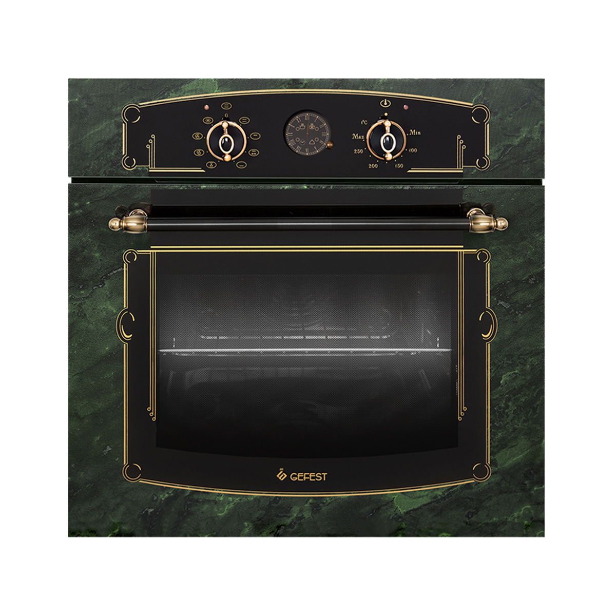 Встраиваемый электрический духовой шкаф GEFEST DA 622-03 K69S зеленый, золотистый миксер kitchenaid 5ksm156vgepp зеленый золотистый