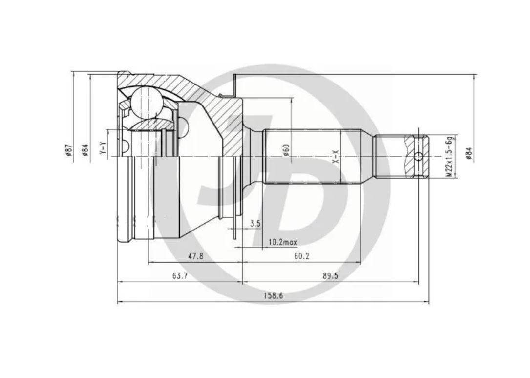 

JUST DRIVE JCT0106 ШРУС внешний MI023