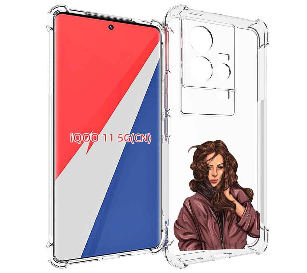 

Чехол MyPads Арт рисунок девушки для Vivo iQOO 11, Прозрачный, Tocco