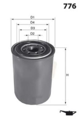 

MECA-FILTER Фильтр масляный ASIA MOTORS ROCSTA/ HYUNDAI GRACE Box/ HYUNDAI H100 Box/ ISUZU