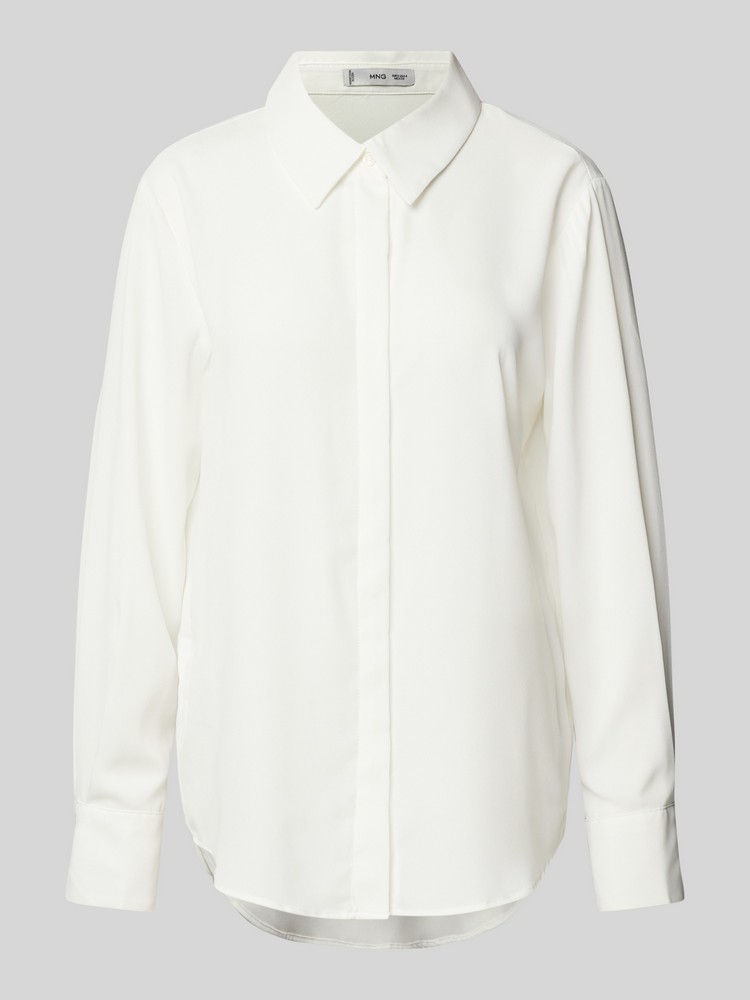 

Рубашка женская MANGO 77085628 белая M, Белый, 77085628