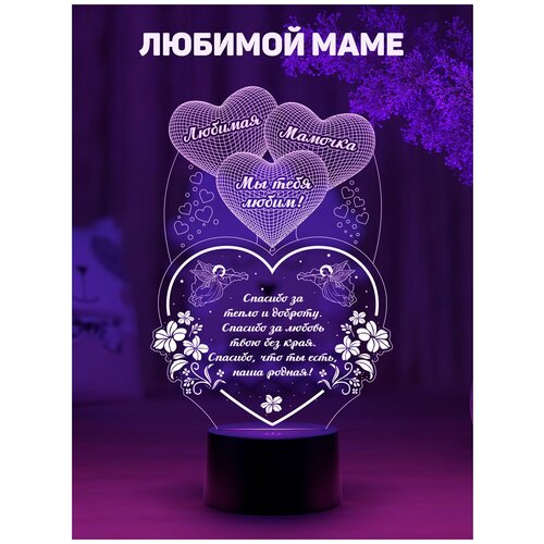

Ночник-подарок "Сердце с шариками" (маме)