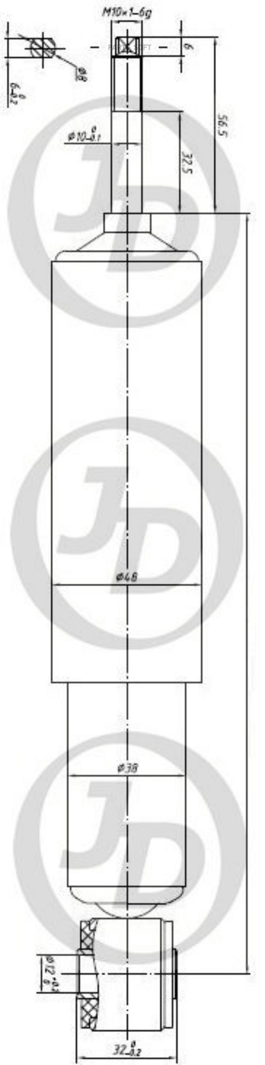 

Амортизатор Газомасляный Передний /343359/ Just Drive арт. JAA0026