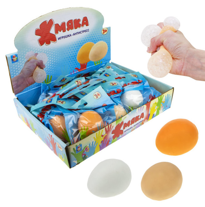 

Жмяка 1Toy Яйцо, с шарикам, 4,5х6 см Т19339, Т19339