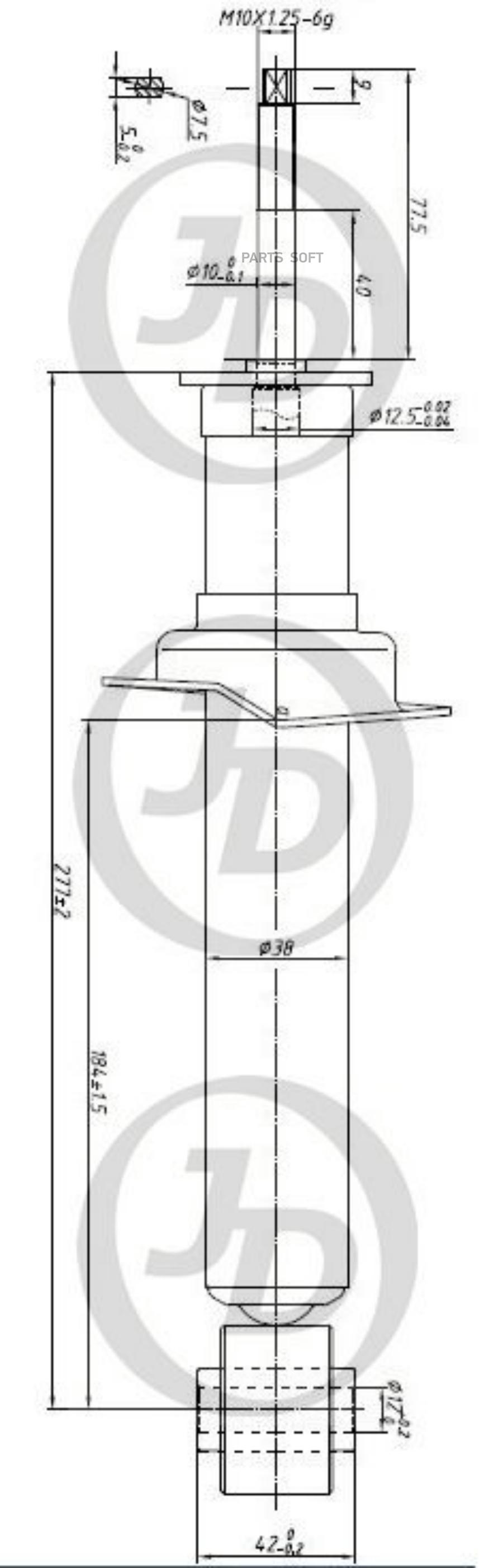 

Амортизатор Газомасляный Задний /341279/ Just Drive арт. JAA0059