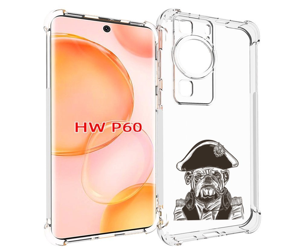 

Чехол MyPads мопс генерал для Huawei P60, Tocco