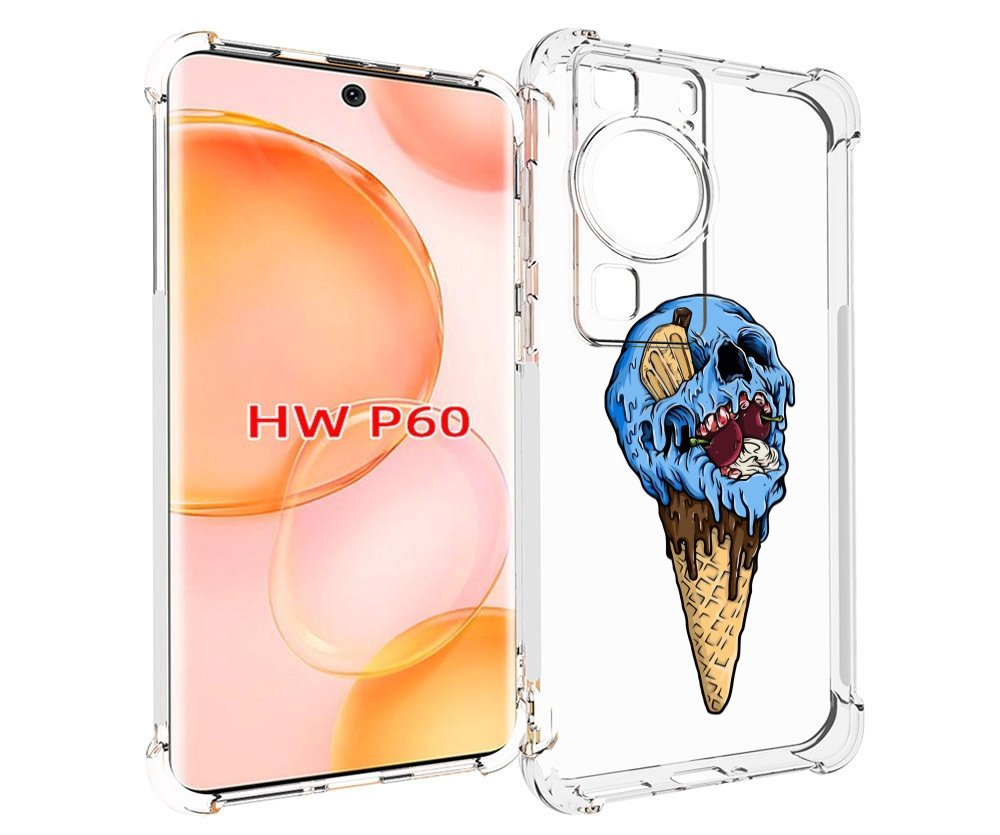 Чехол MyPads мороженное череп для Huawei P60