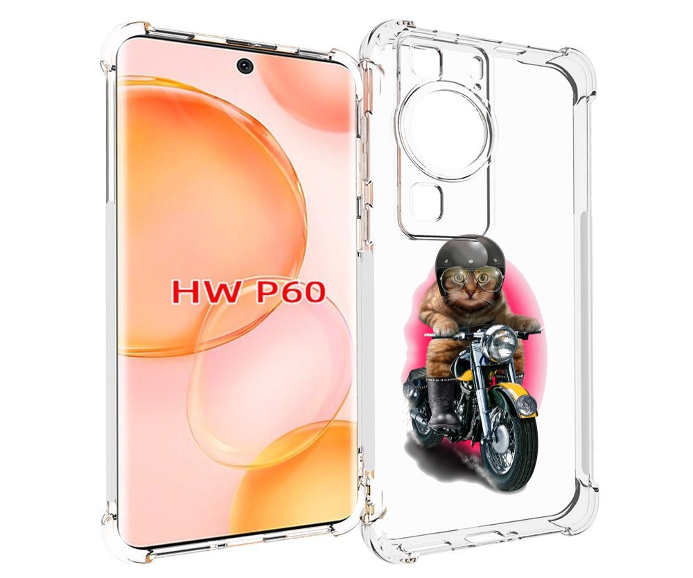

Чехол MyPads мото-кот для Huawei P60, Tocco