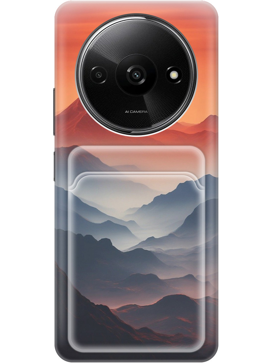 

Силиконовый чехол на Xiaomi Redmi A3 с принтом с карманом для карты прозрачный 785522, Прозрачный;оранжевый;черный, 780484010