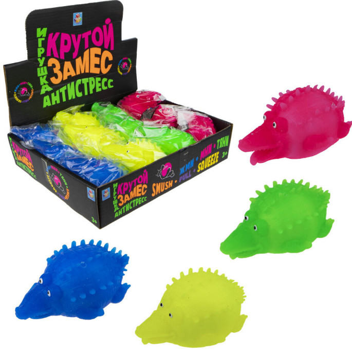 

Игрушка-антистресс Крутой замес. Крокодил, 10 см 1toy Т18030, Разноцветный, Т18030