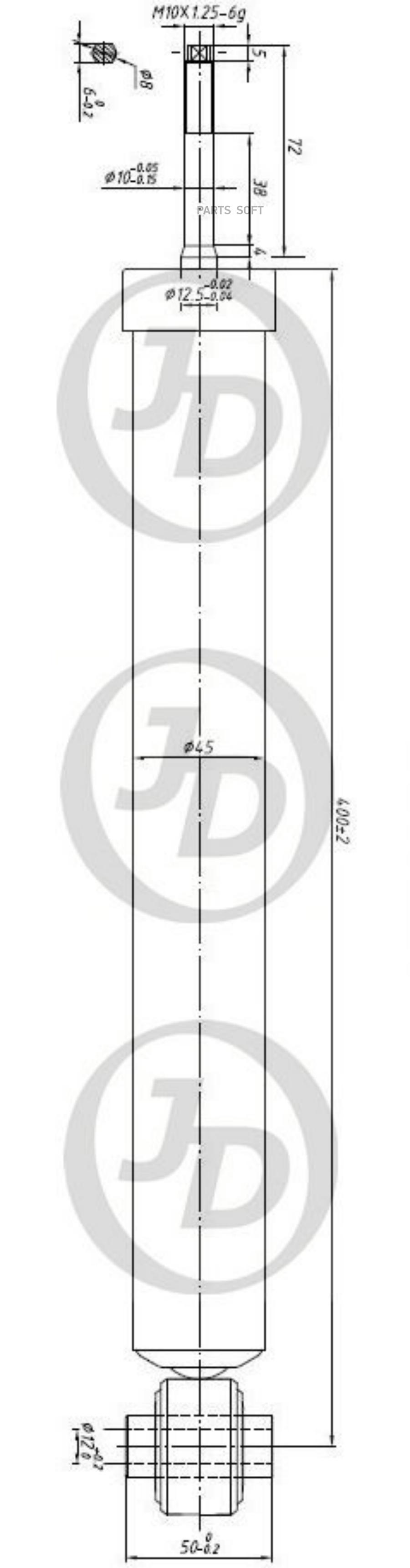 

Амортизатор Газомасляный Задний /344274/ Just Drive арт. JAA0127