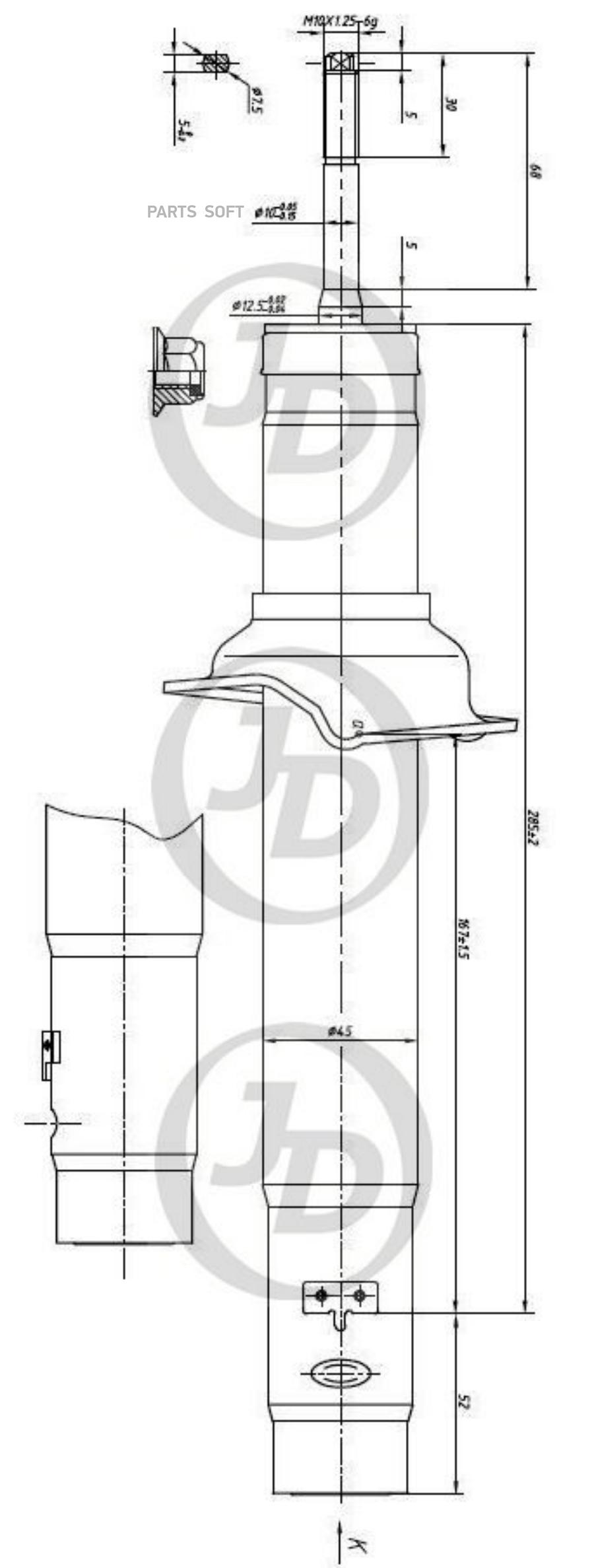 

Амортизатор Газомасляный Передний /341257/ Just Drive арт. JAA0165