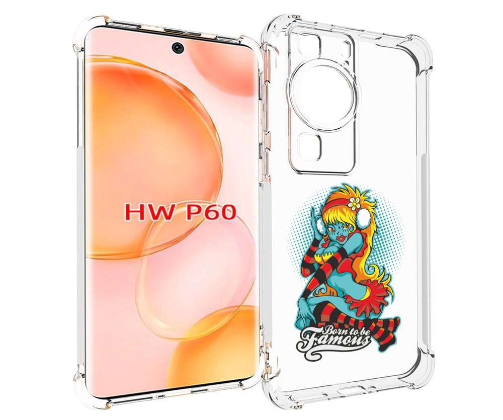 

Чехол MyPads нарисованная девушка в наушниках для Huawei P60, Tocco
