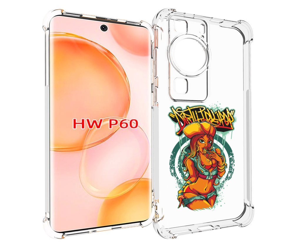 

Чехол MyPads нарисованная девушка комикс для Huawei P60, Tocco