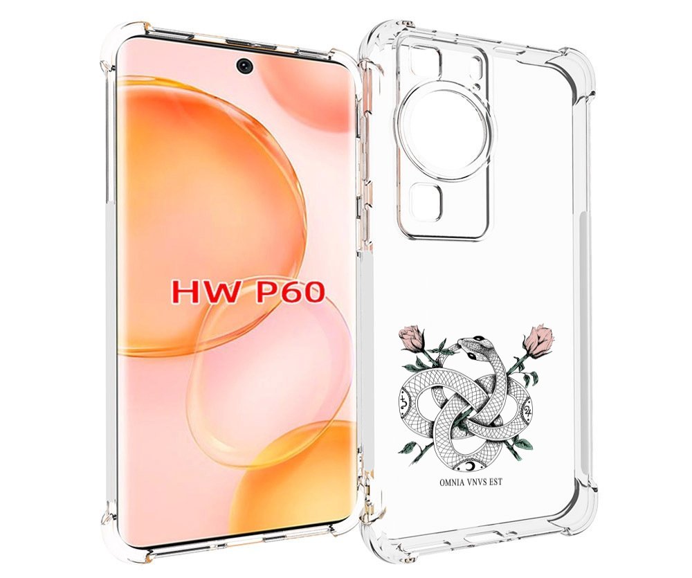 Чехол MyPads нарисованная змея абстракция для Huawei P60
