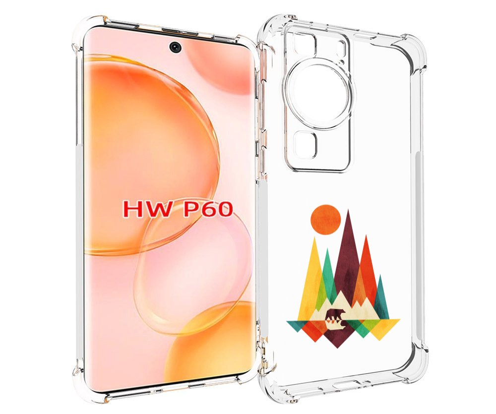 

Чехол MyPads нарисованные горы с медведем для Huawei P60, Tocco