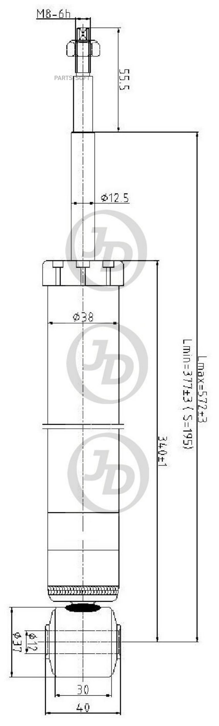 

Амортизатор Газомасляный Задний /343289/ Just Drive арт. JAA0242