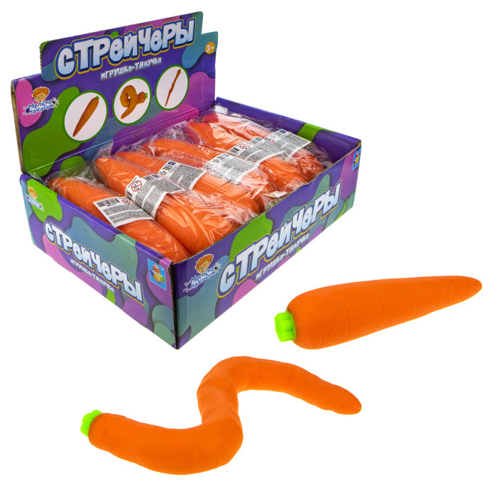 

Тянучка 1Toy Морковь, арт. Т17768, Оранжевый, Т17768