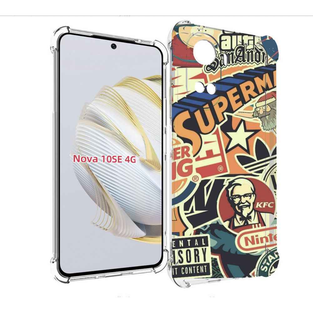 Чехол MyPads Лейблы-на-постере для Huawei Nova 10 SE