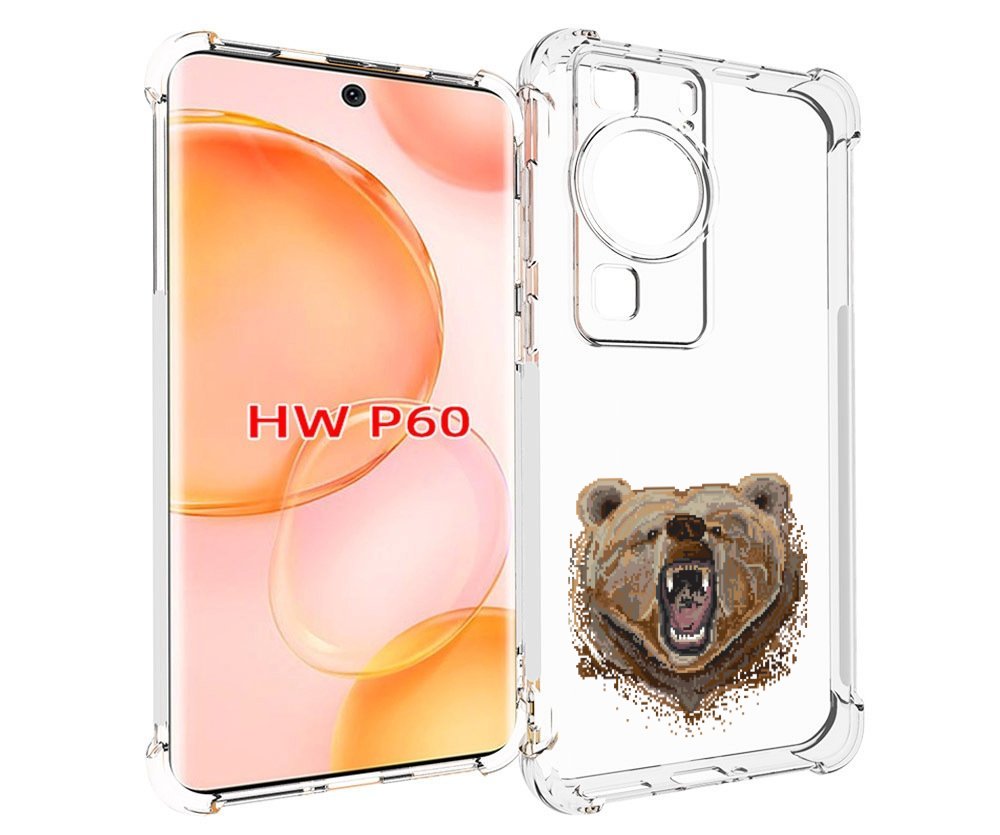 

Чехол MyPads пиксельный медведь для Huawei P60, Tocco