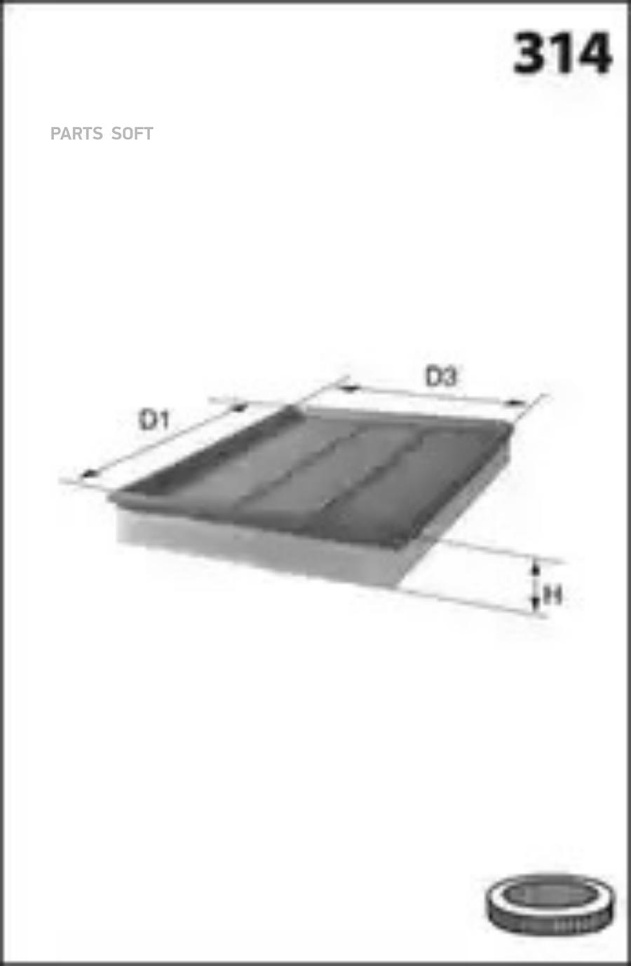 MECA-FILTER Фильтр воздушный ALPINA B10 (E34)/ ALPINA B10 (E39)/ ALPINA B10 Estate (E34)/