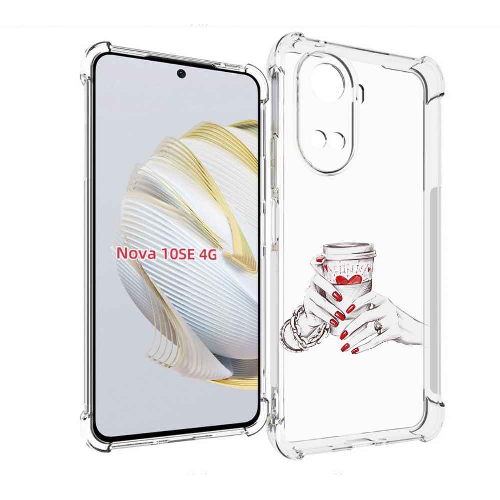 

Чехол MyPads Любовный-стакан для Huawei Nova 10 SE, Прозрачный, Tocco